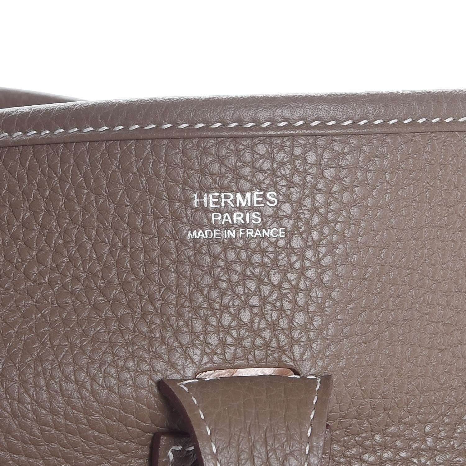 Hermes Taurillon Clemence Evelyne III PM Etoupe 5 of 7