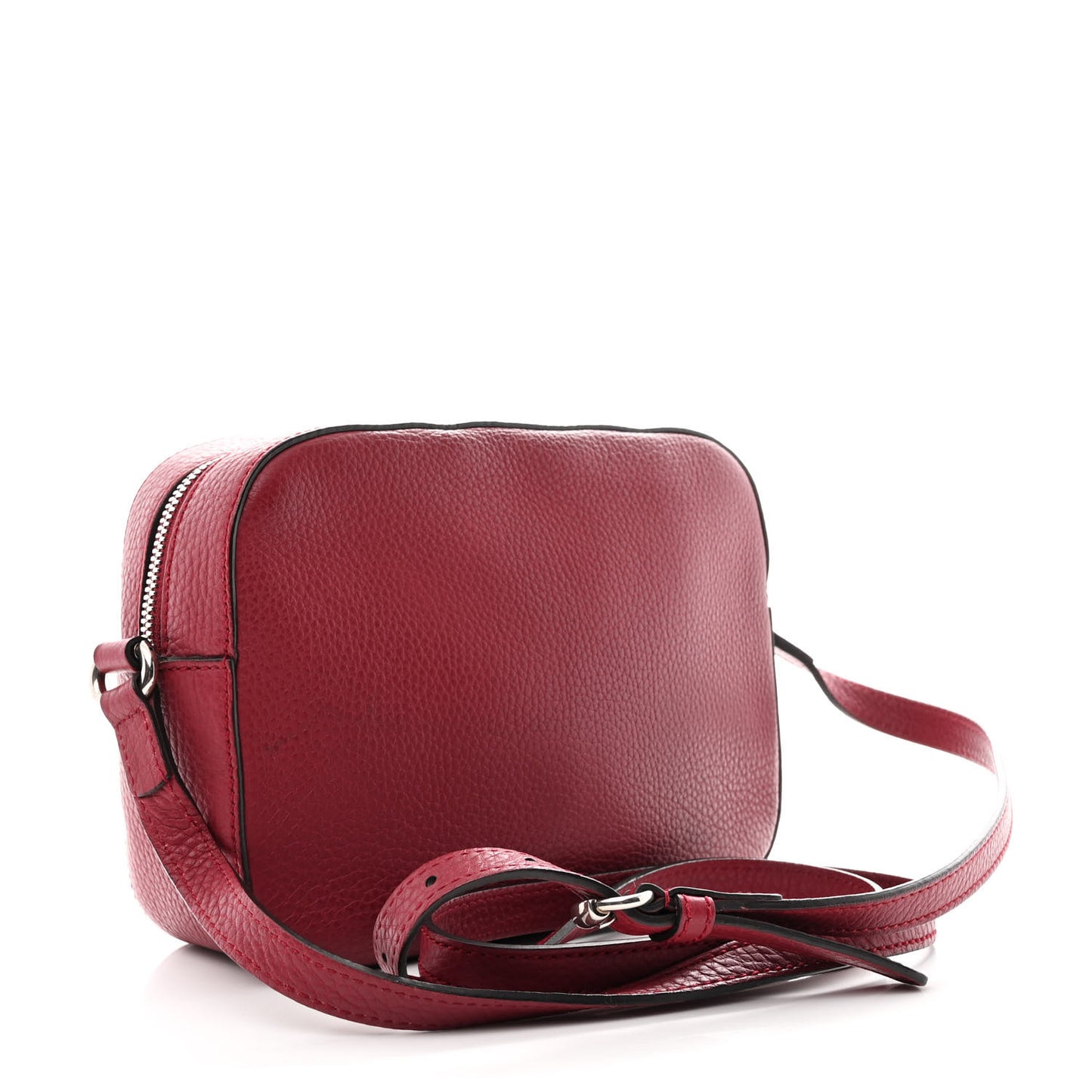Pebbled Calfskin Studded Small Soho Disco Bag Soft Burgundy