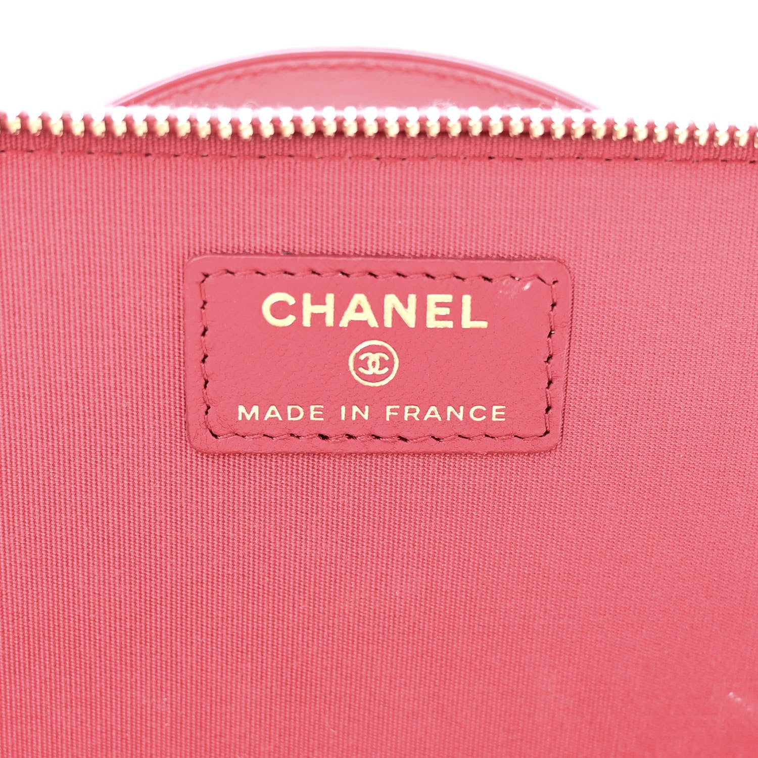 Chanel Lambskin Quilted Small Top Handle Vanity Case With Chain Dark Pink 6 of 11