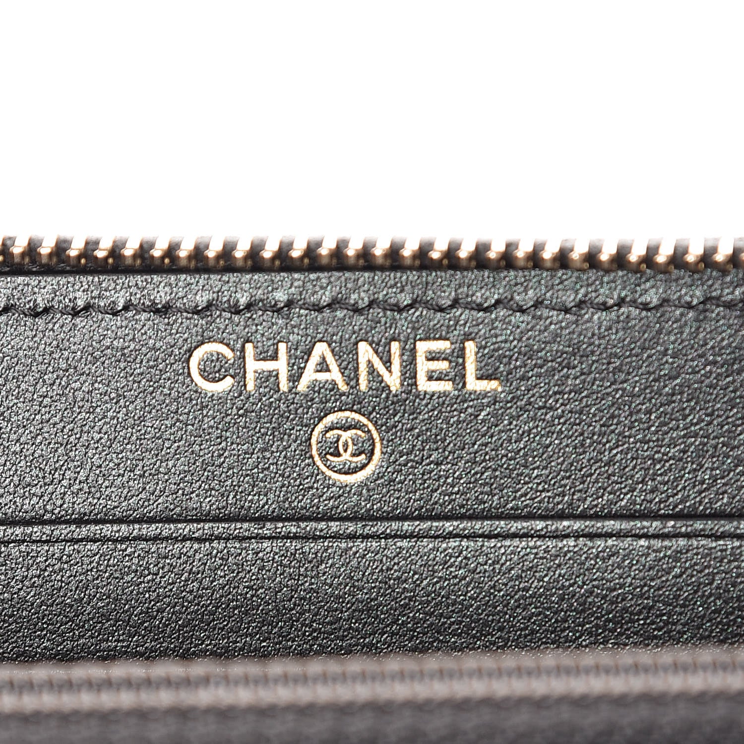 Chanel Iridescent Caviar Quilted Medium Zip Around Wallet Black 6 of 9