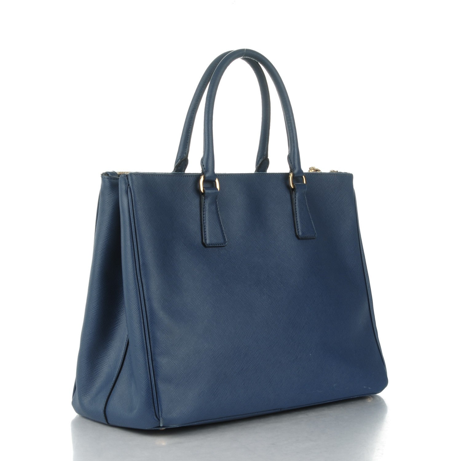 Prada Saffiano Large Galleria Double Zip Tote Bluette 3 of 11