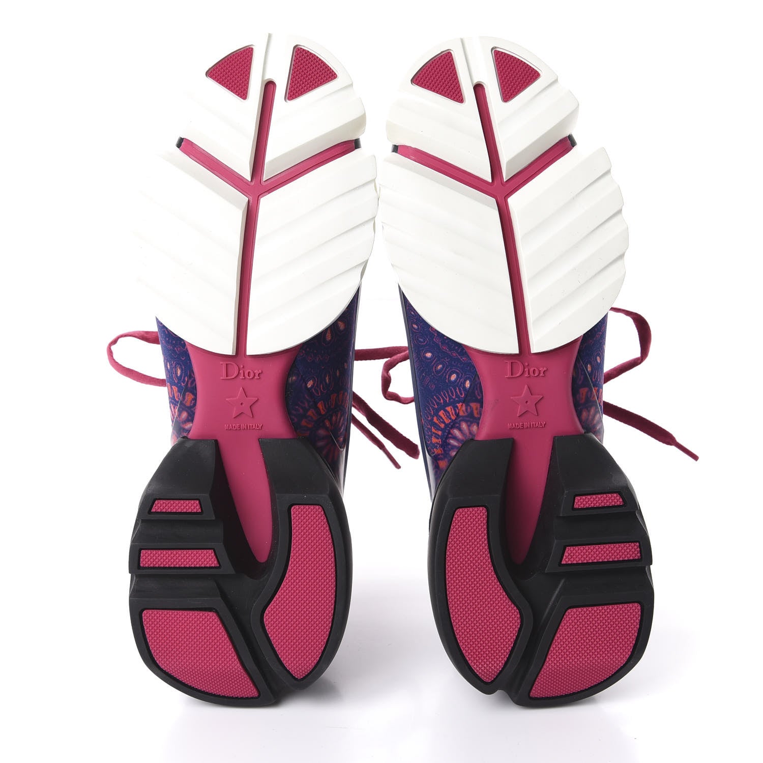 Christian Dior Technical Fabric Rubber Womens Fireworks D-Connect Sneakers 38.5 Deep Blue Pink 6 of 11
