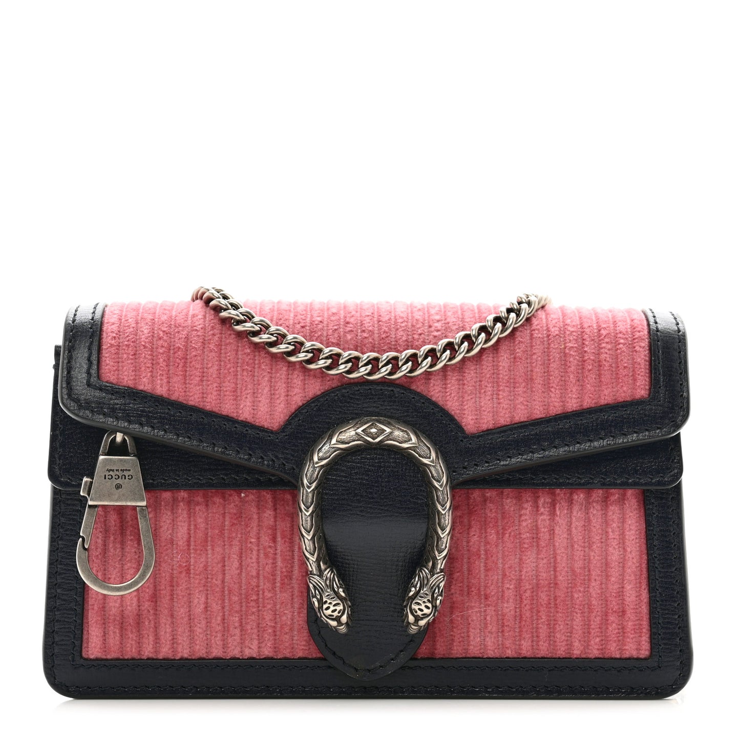 Lanzo Stretch Cord Azalea Calfskin Super Mini Dionysus Shoulder Bag Pink Blue