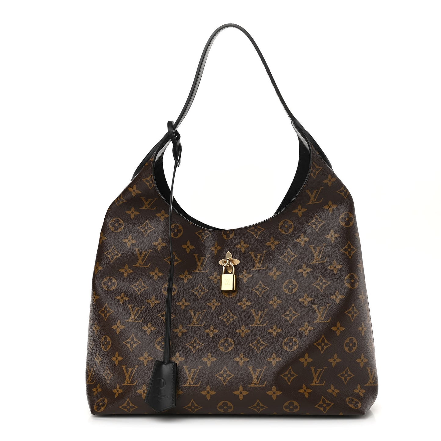 Monogram Flower Hobo Black