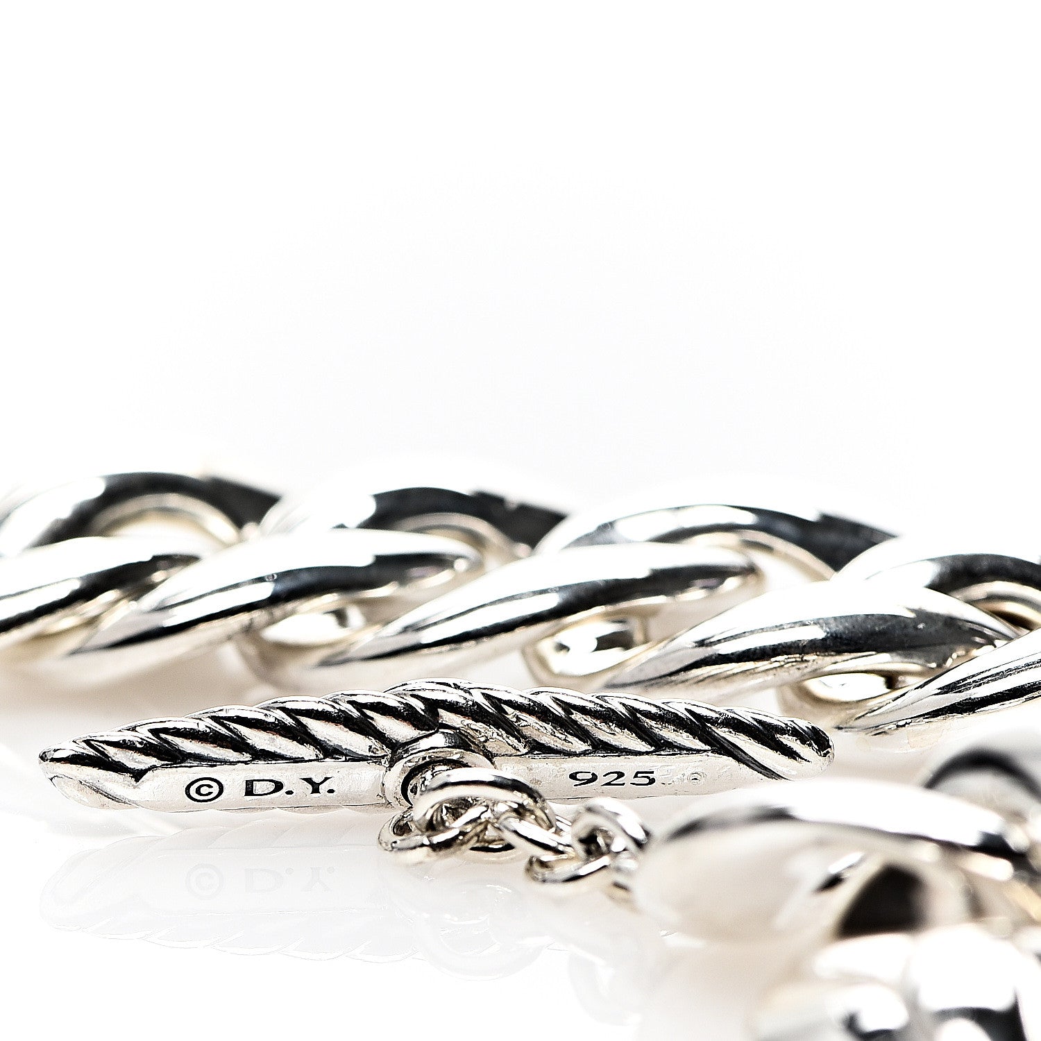 David Yurman Sterling Silver Cordelia Curb Link Toggle Bracelet 3 of 3