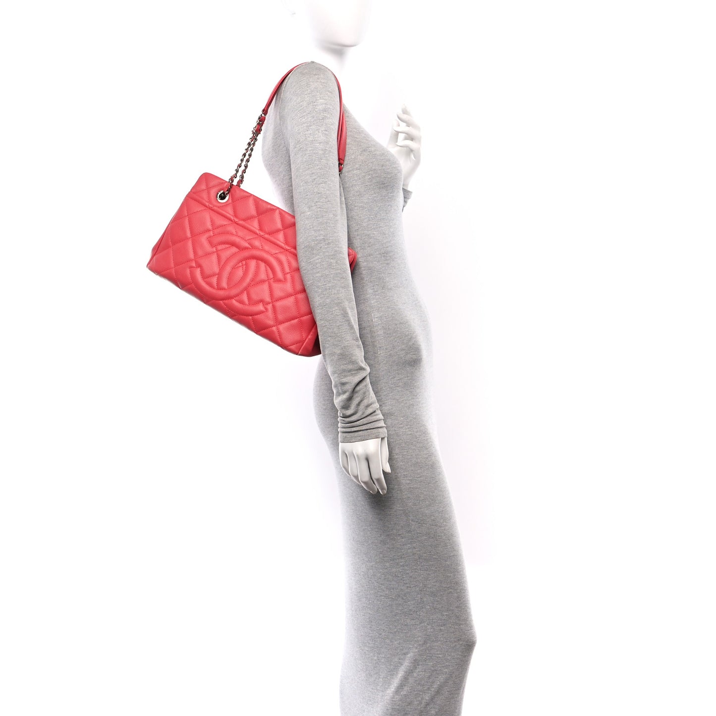 Caviar Quilted Timeless CC Soft Tote Pink