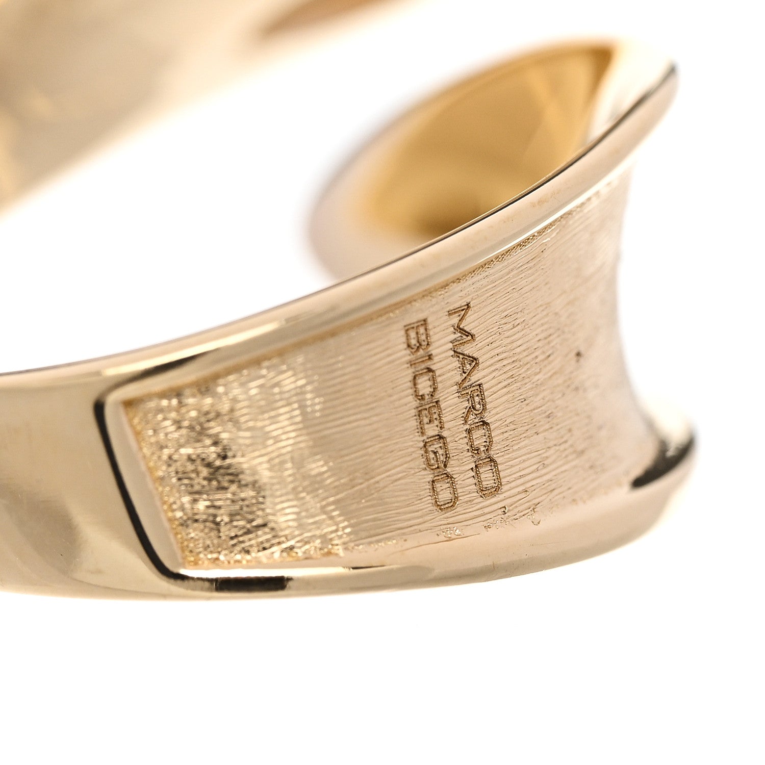 Marco Bicego 18K Yellow White Gold Diamond Lunaria Twist Bypass Ring 54 7 5 of 6