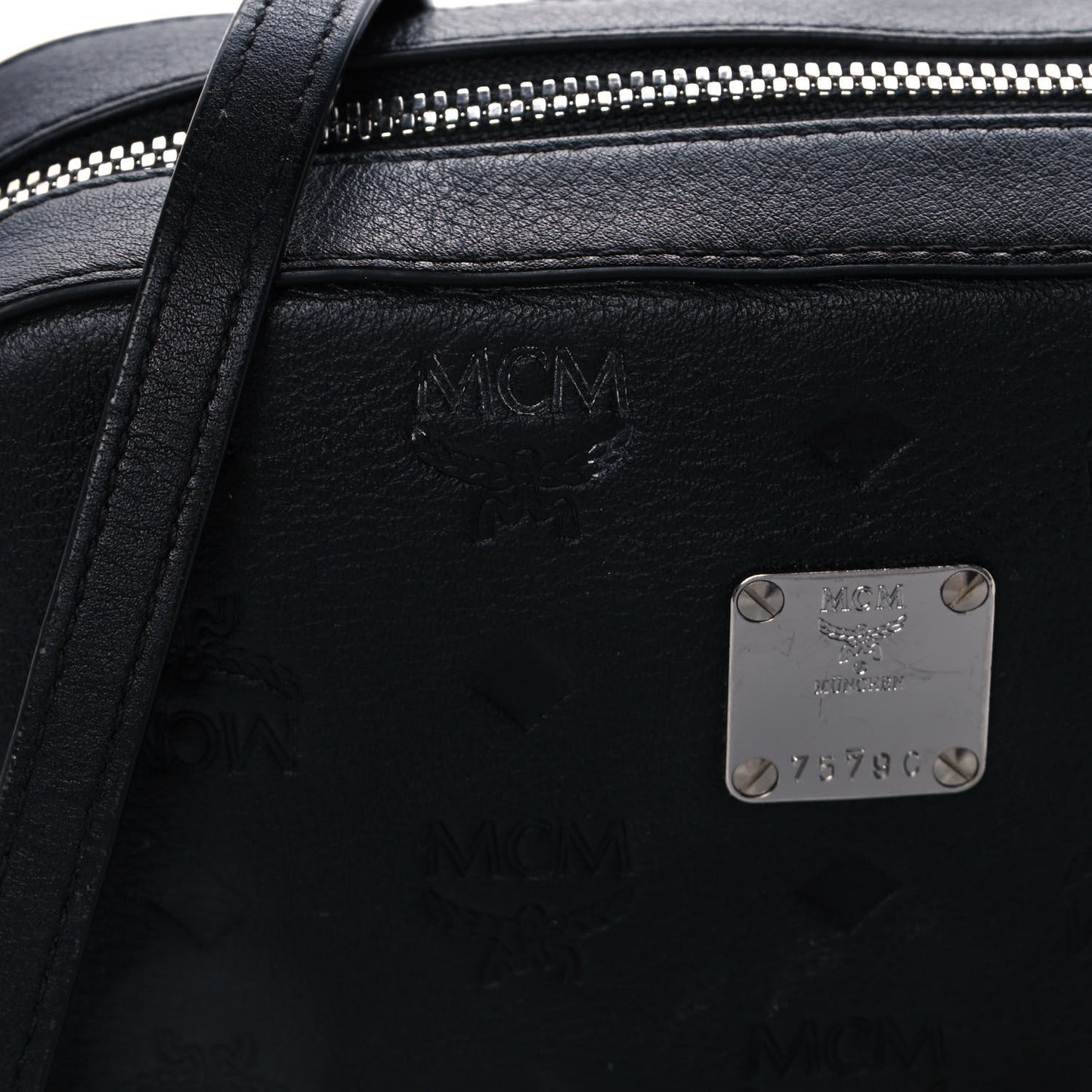 Calfskin Ottomar Monogram Klara Crossbody Bag Black