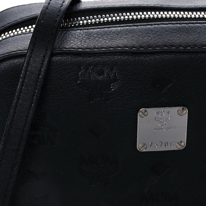 MCM Calfskin Ottomar Monogram Klara Crossbody Bag Black 10 of 11