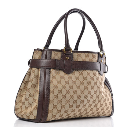 Gucci Monogram Medium GG Running Tote Dark Brown 3 of 16