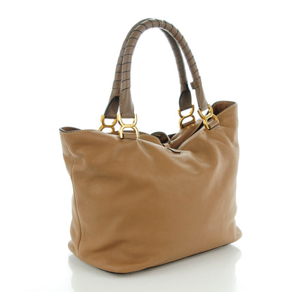 Chloe Calfskin Large New Marcie Tote Nut 3 of 8