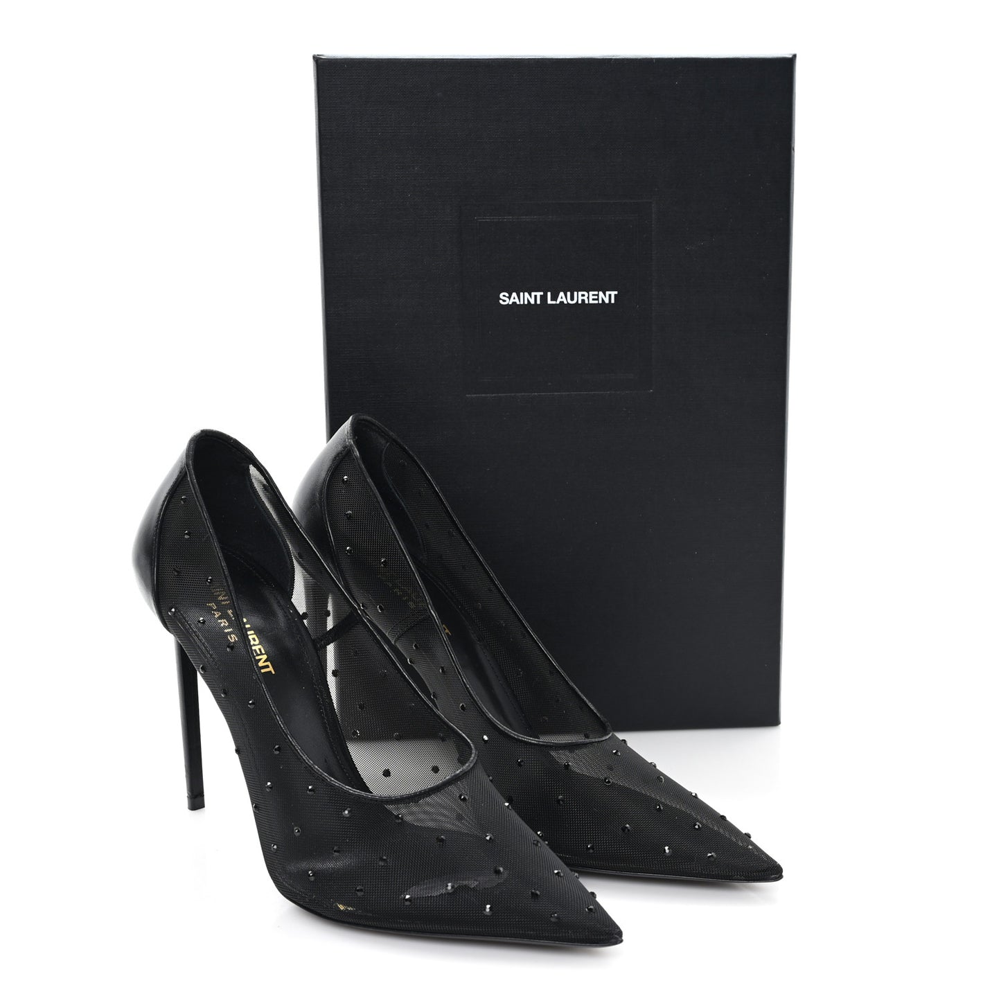 Rhinestone Mesh 105 Anja Pumps 39.5 Black