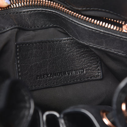 Alexander Wang Pebbled Lambskin Diego Bucket Black Rose Gold Hardware 6 of 10
