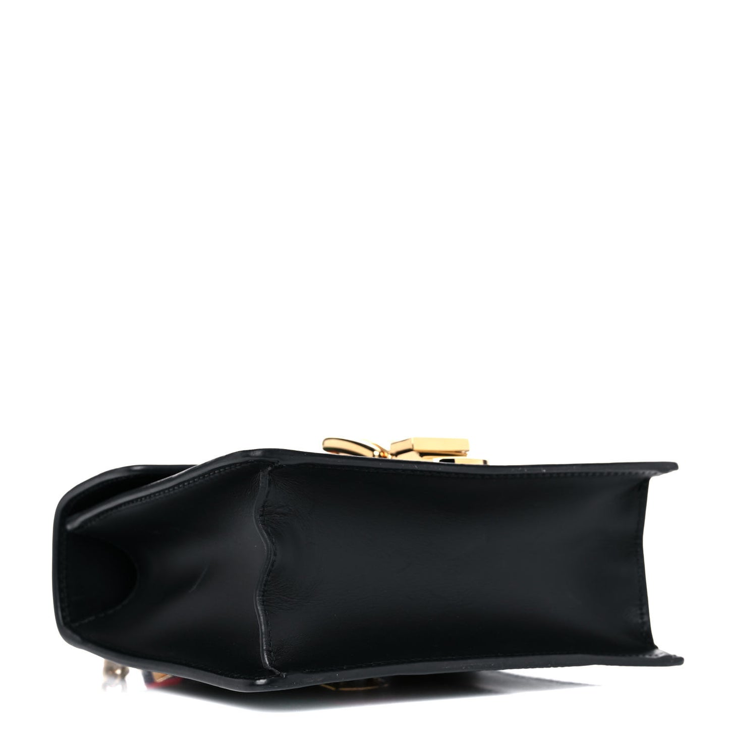 Calfskin Mini Sylvie Chain Shoulder Bag Black