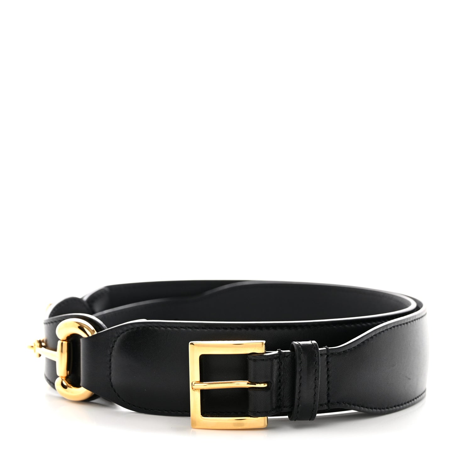 Efesto Leather Horsebit 25mm Belt 85 34 Black