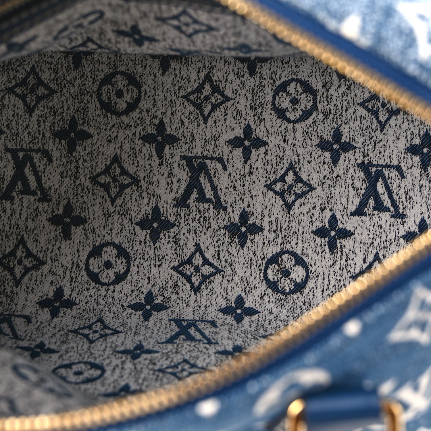 Louis Vuitton Monogram Jacquard Denim Speedy Bandouliere 25 Bleu 5 of 9