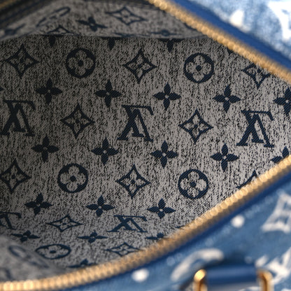 Louis Vuitton Monogram Jacquard Denim Speedy Bandouliere 25 Bleu 5 of 9