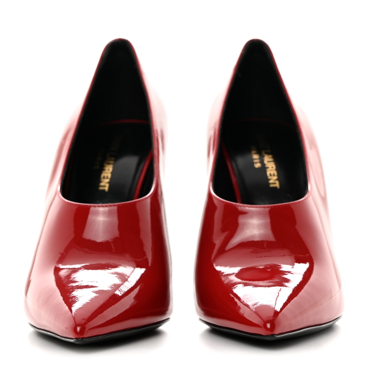 Patent Calfskin Teddy High Vamp 105 Pumps 37.5 Red