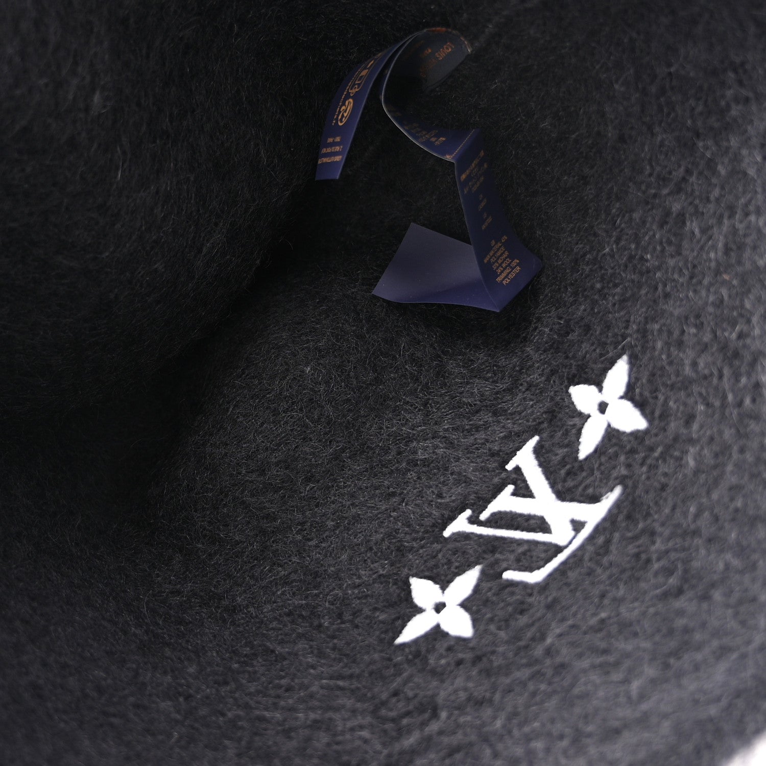 Louis Vuitton Mohair Wool LV Fluffy Hat Black 4 of 5