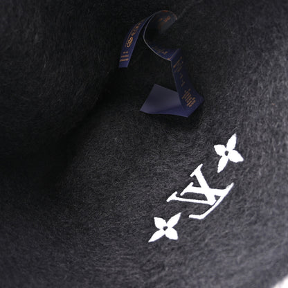 Louis Vuitton Mohair Wool LV Fluffy Hat Black 4 of 5