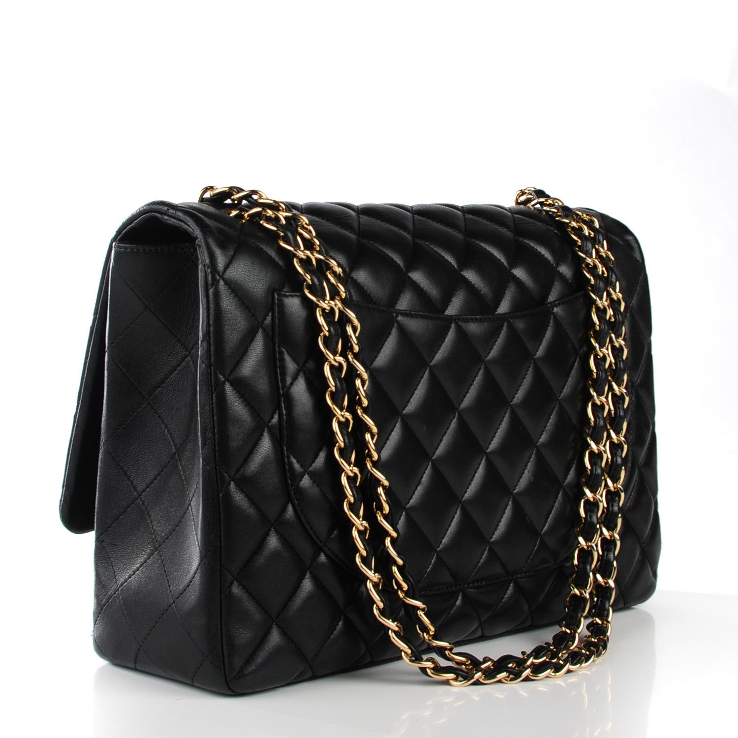 Chanel Lambskin Quilted Maxi Single Flap Black 3 of 8