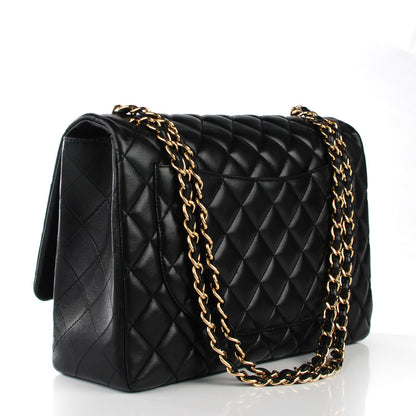 Chanel Lambskin Quilted Maxi Single Flap Black 3 of 8