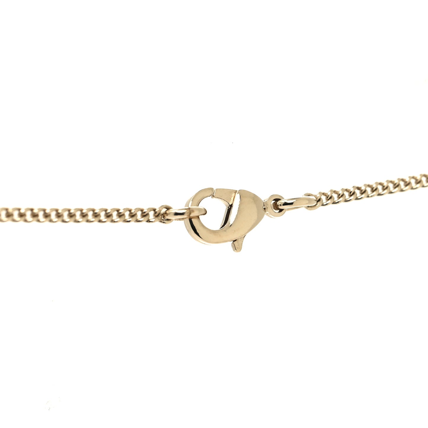 Crystal Pearl Star 5 CC Necklace Gold White