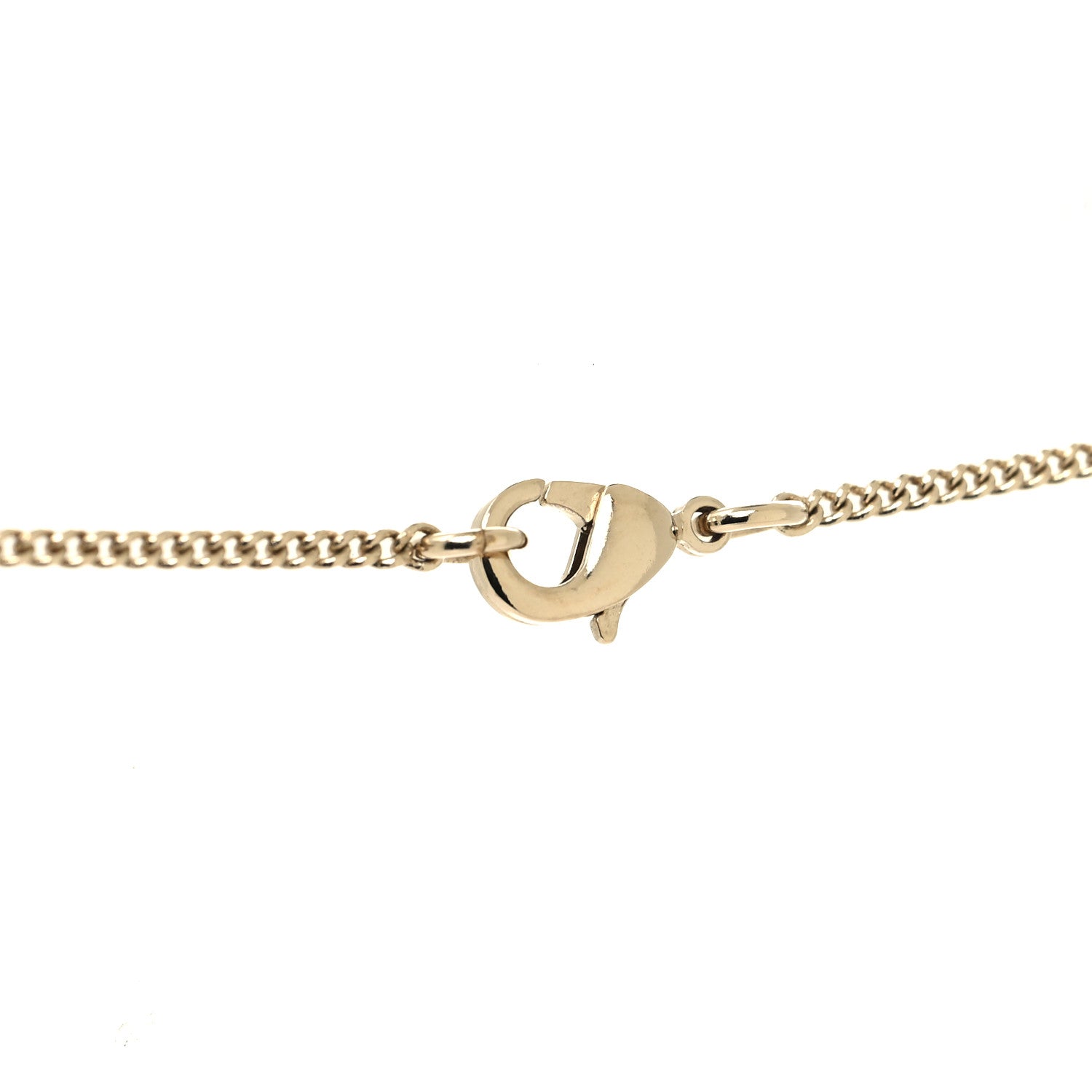 Chanel Crystal Pearl Star 5 CC Necklace Gold White 4 of 6