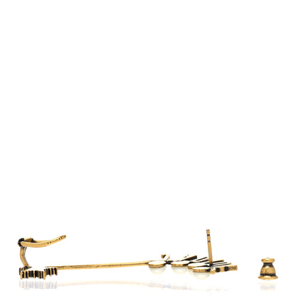 Christian Dior Pearl Crystal J'Adior Star Ear Cuff Gold White 3 of 3