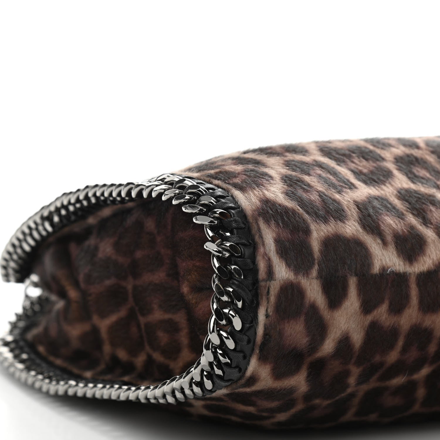 Stella McCartney Faux Calf Hair Leopard Print Small Falabella Tote Brown 8 of 9