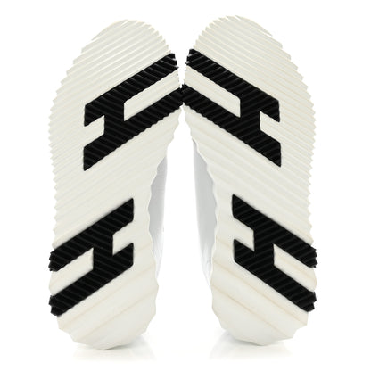 Hermes Goatskin Suede Goatskin Bouncing Sneakers 36 White Black 5 of 8