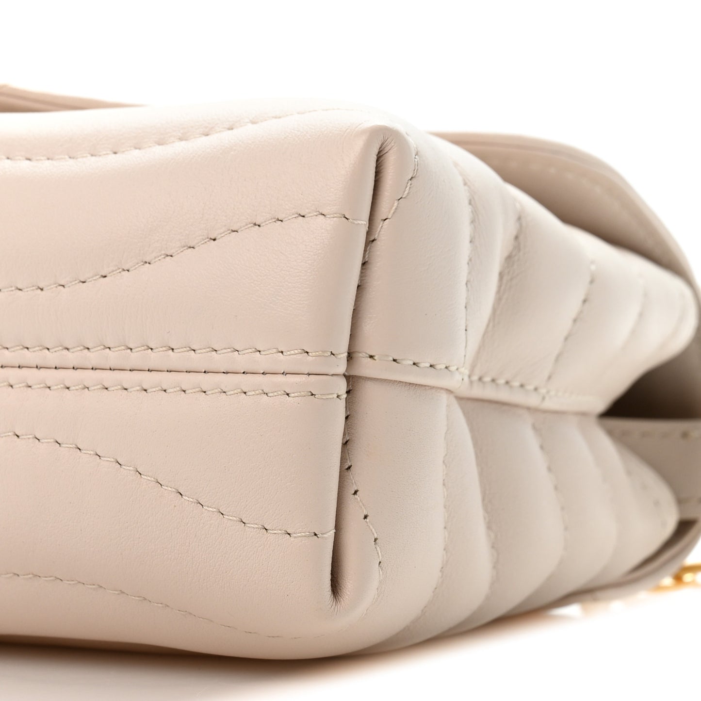 Calfskin LV New Wave Chain Bag Ivory