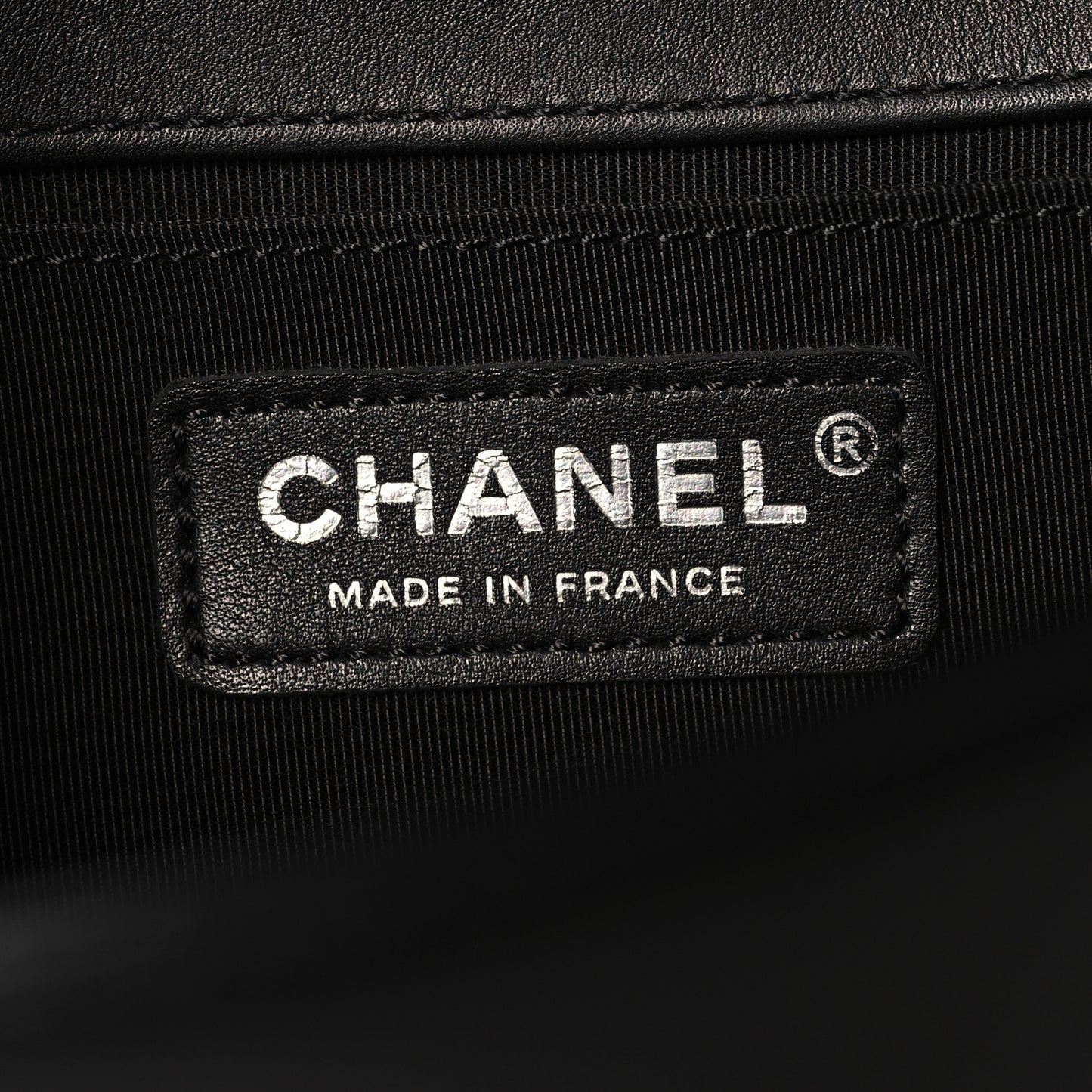 Lambskin Chevron Quilted Medium Boy Flap Black