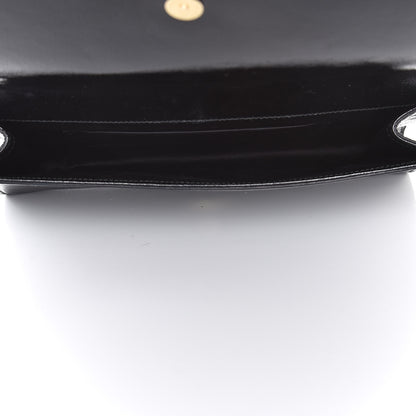 Saint Laurent Textured Patent Monogram Large Belle De Jour Clutch Black 5 of 9