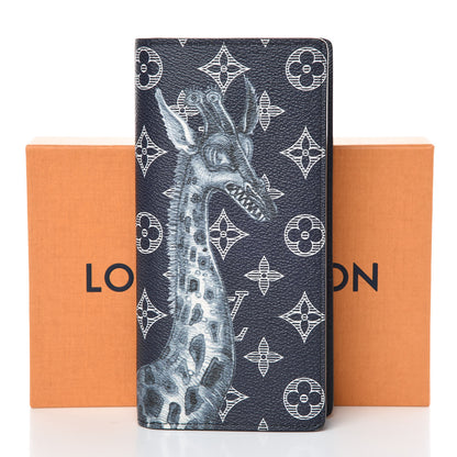 Louis Vuitton Savane Monogram Chapman Giraffe Brazza Wallet Encre 7 of 7