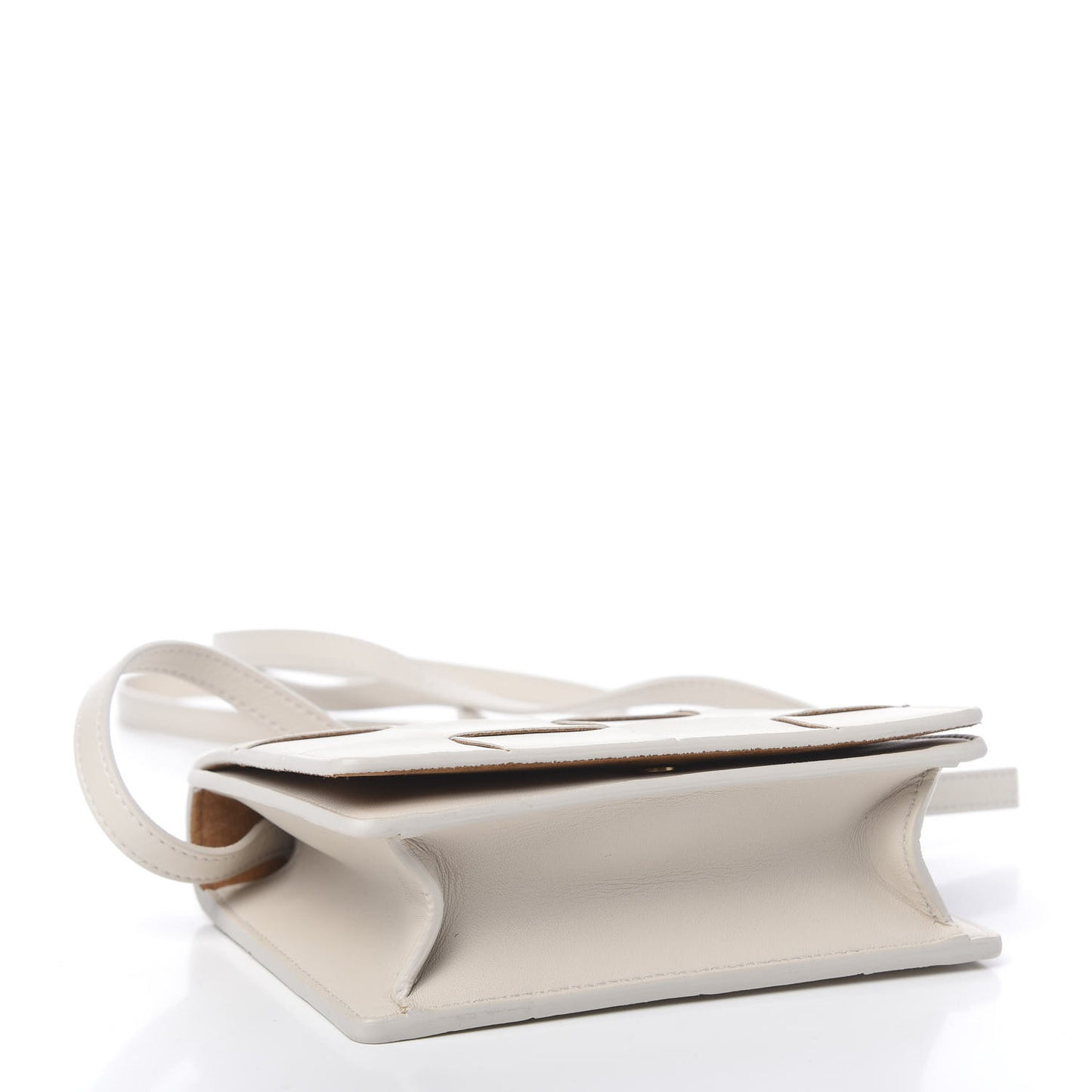Lambskin Maxi Intrecciato Mini Cassette Crossbody Bag White