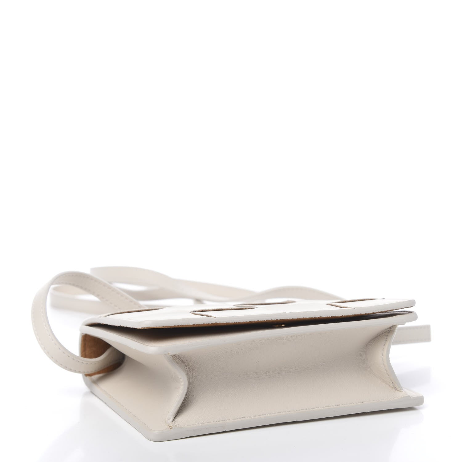 Bottega Veneta Lambskin Maxi Intrecciato Mini Cassette Crossbody Bag White 4 of 9