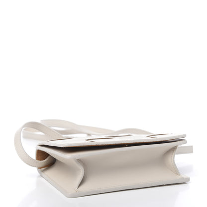 Bottega Veneta Lambskin Maxi Intrecciato Mini Cassette Crossbody Bag White 4 of 9
