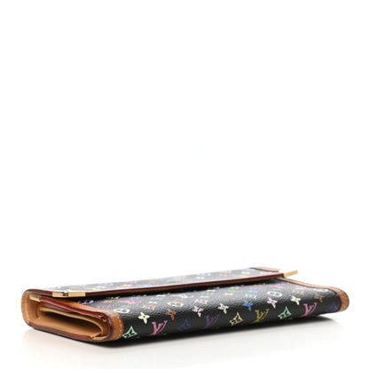 Louis Vuitton Monogram Multicolor Porte Tresor International Wallet Black 4 of 10