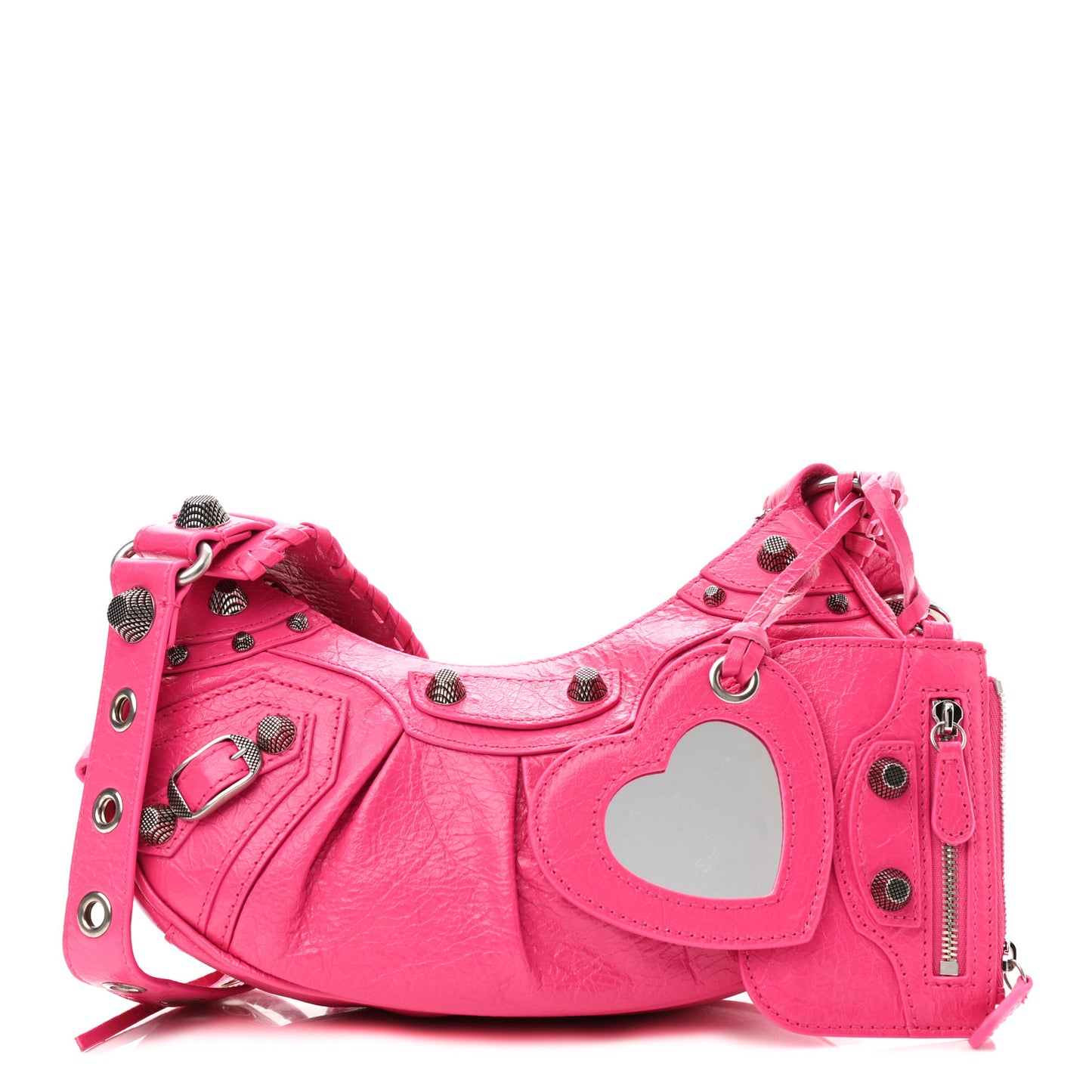 Agneau Arena Le Cagole Shoulder Bag XS Hot Pink
