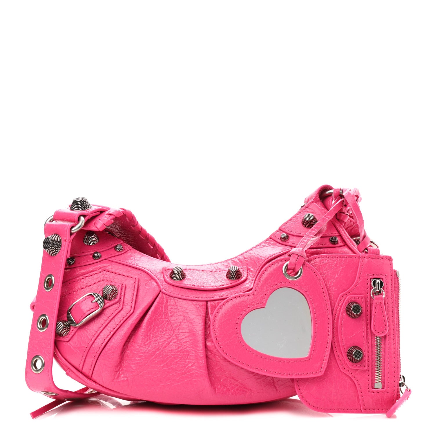 Balenciaga Agneau Arena Le Cagole Shoulder Bag XS Hot Pink 1 of 10
