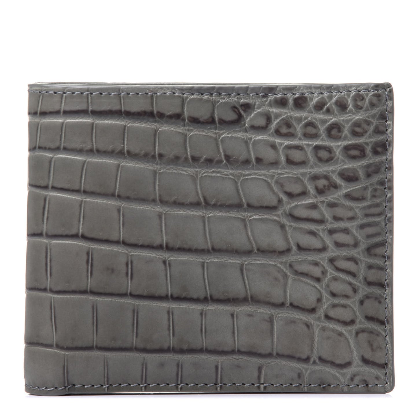 Crocodile Bi-Fold Wallet Grey