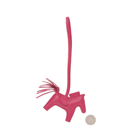 Hermes Milo Lambskin Grigri Rodeo Horse Bag Charm PM Rose Mexico 2 of 4