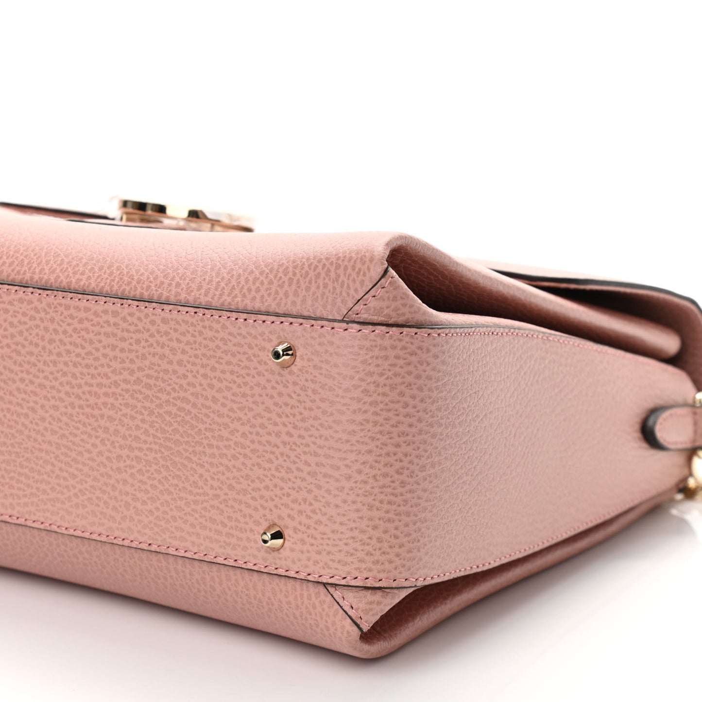 Dollar Calfskin Medium Interlocking G Top Handle Shoulder Bag Soft Pink