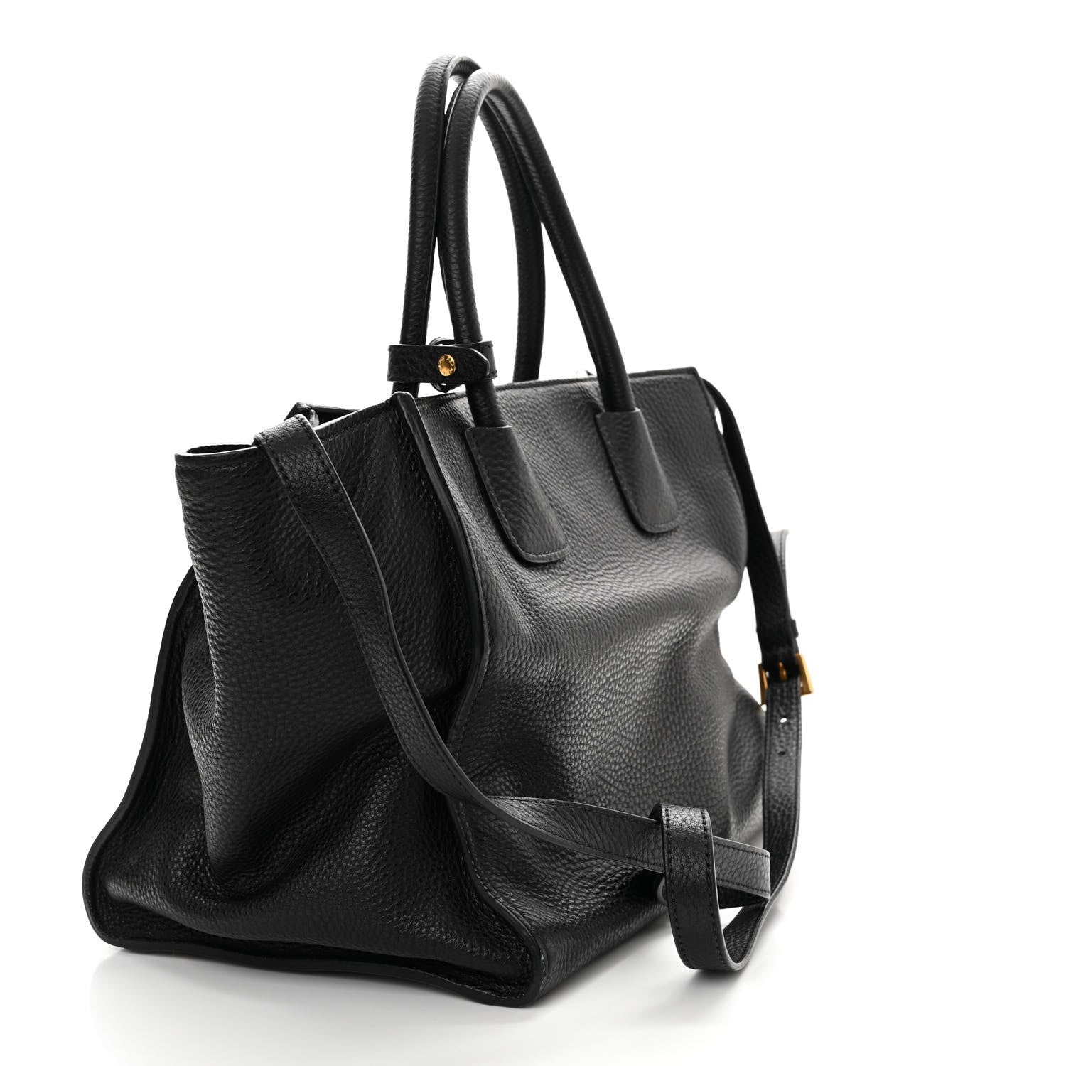 Prada Vitello Daino Tote Black 3 of 13