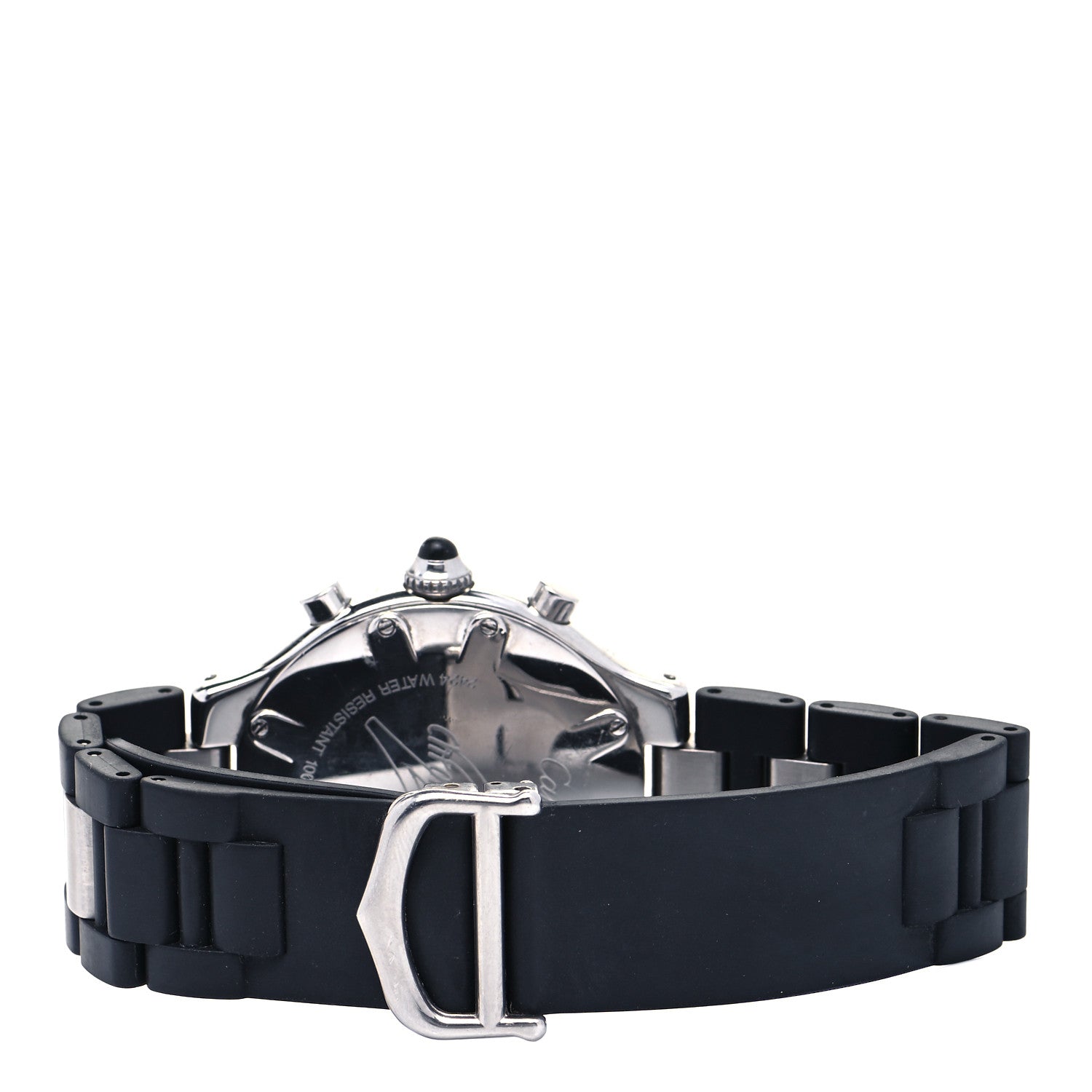 Cartier Stainless Steel Rubber 38mm Must 21 Chronoscaph Quartz Watch Black 3 of 5
