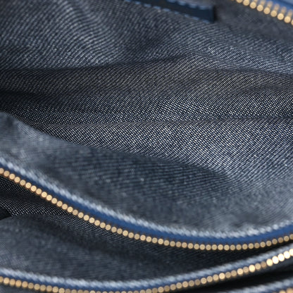 Louis Vuitton Lambskin Embossed Monogram Coussin PM Denim Blue 5 of 8