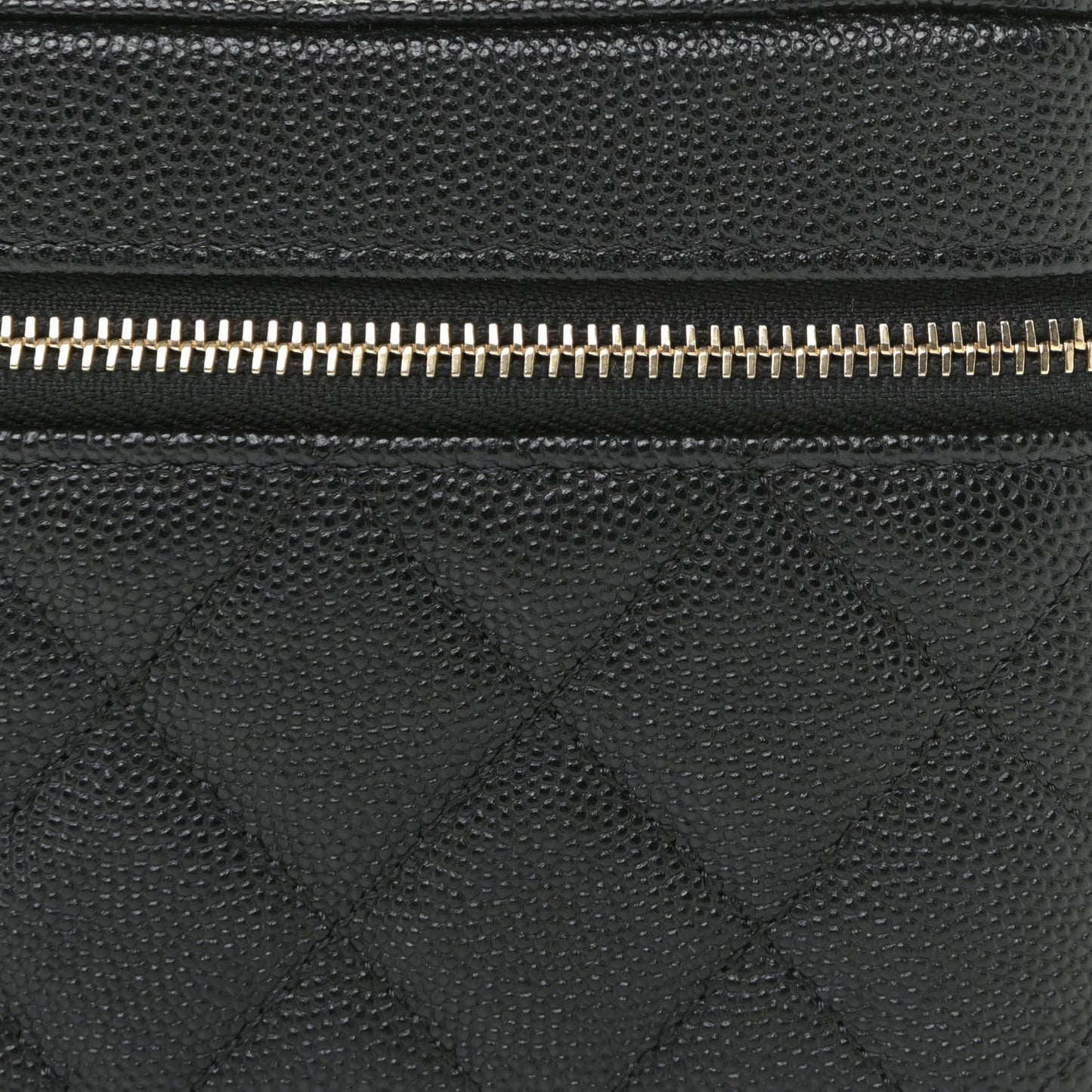 Caviar Quilted CC Vanity Cosmetic Case Black