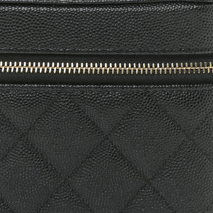 Chanel Caviar Quilted CC Vanity Cosmetic Case Black 9 of 12