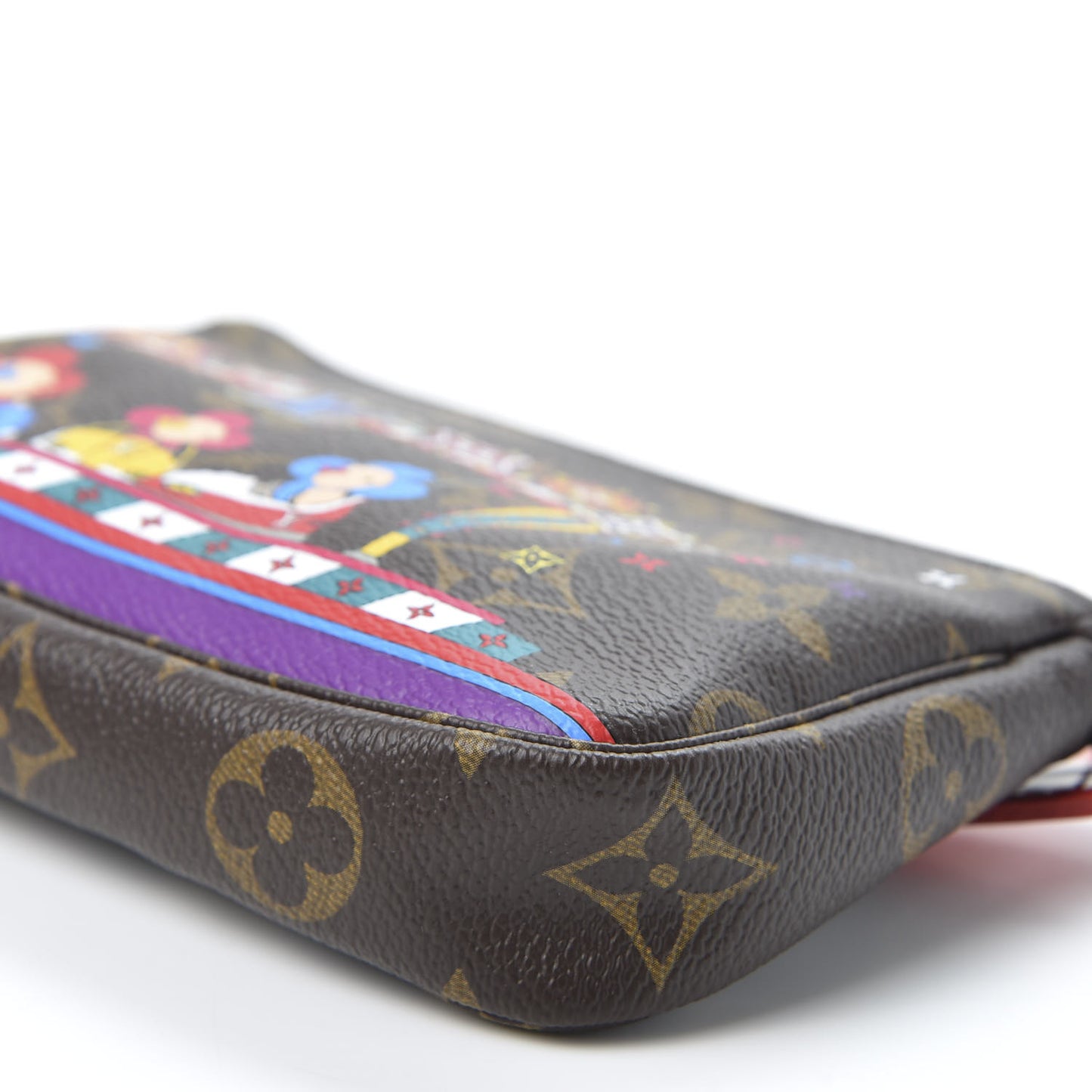 Monogram 2020 Christmas Animation Bumper Cars Mini Pochette Accessories Coquelicot